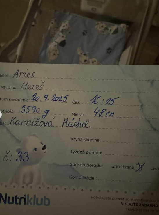 rachel karnizova porodila